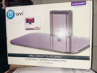 Wall mount glass shelf
