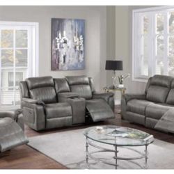 Gray Motion Sofa Set (Free Delivery)
