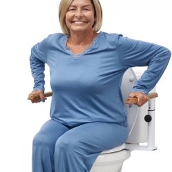 Lunderg Toilet Safety Rails for Seniors - Easy Installation & Super Sturdy - Non-Bulky and Elegant Toilet Safety Frame - Ideal Toilet Seat Handles for