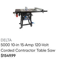 10 Inch Table Saw Delta 