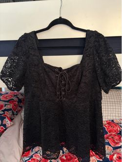 Torrid Black Lace Top