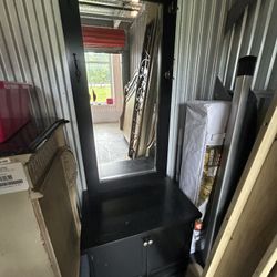 Entryway Bench With Mirror And Hooks