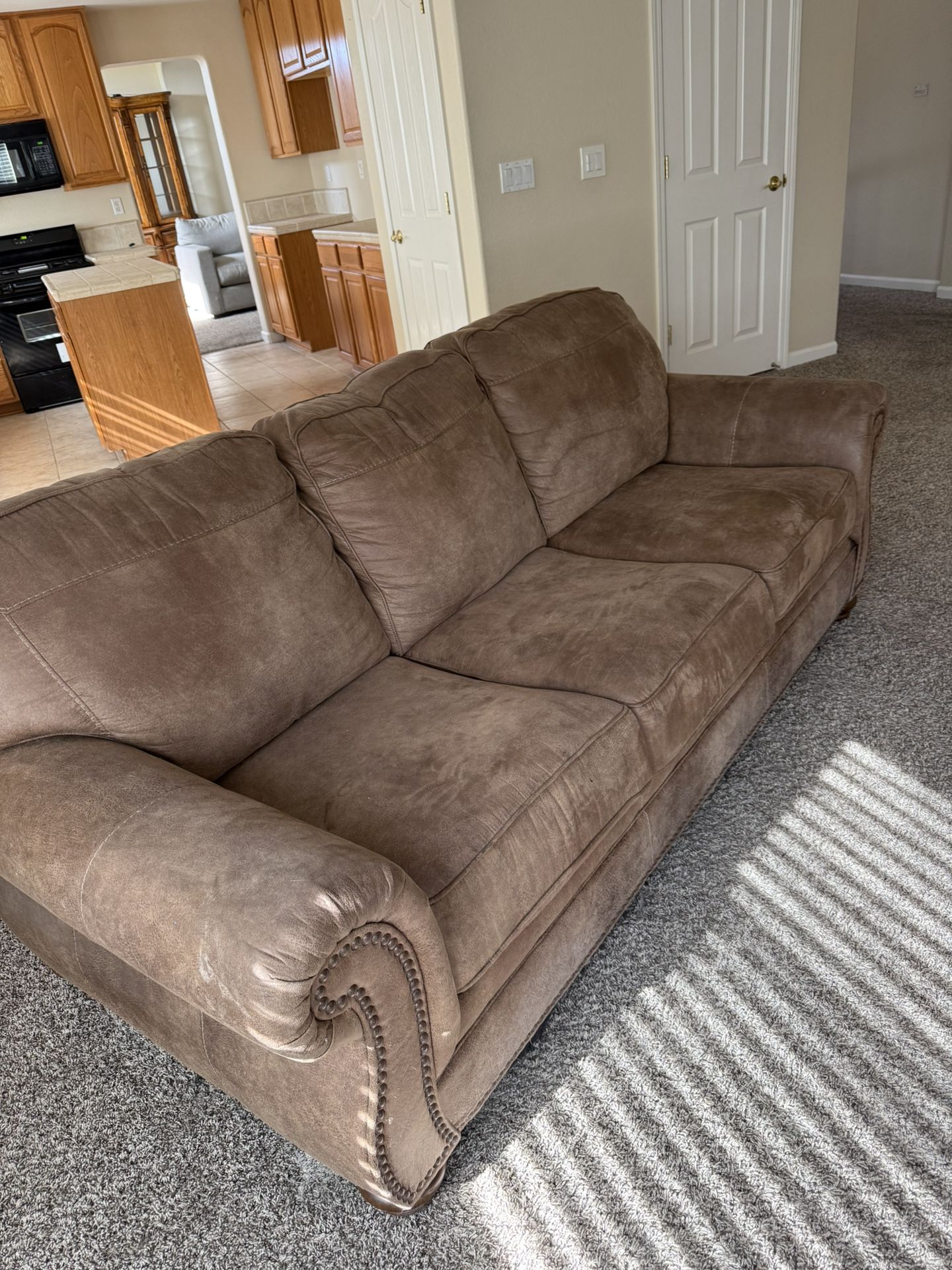 Beautiful  Brown Comfy Cozy Couch!