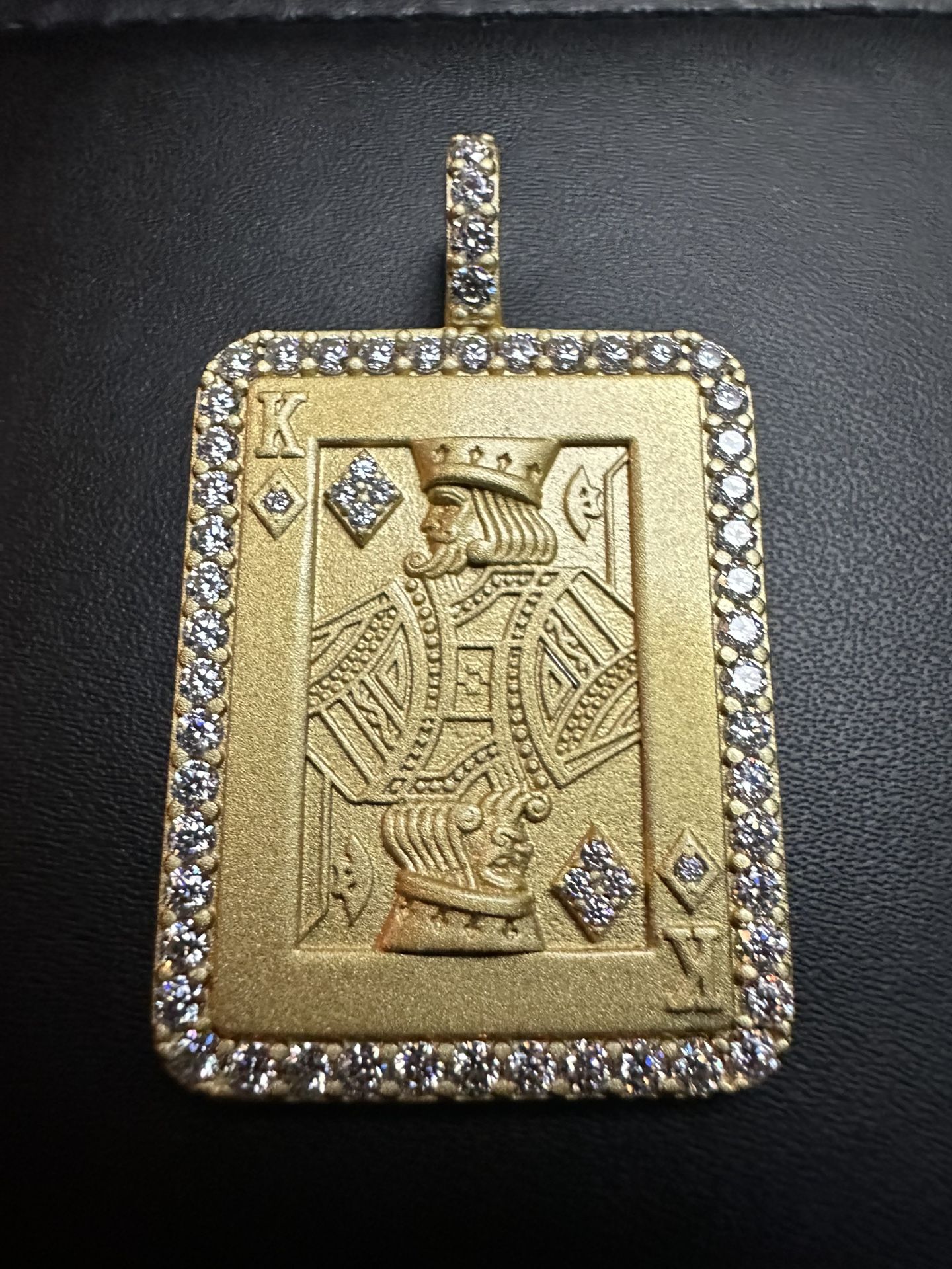 King Pendant 14k Moisannite 22grams
