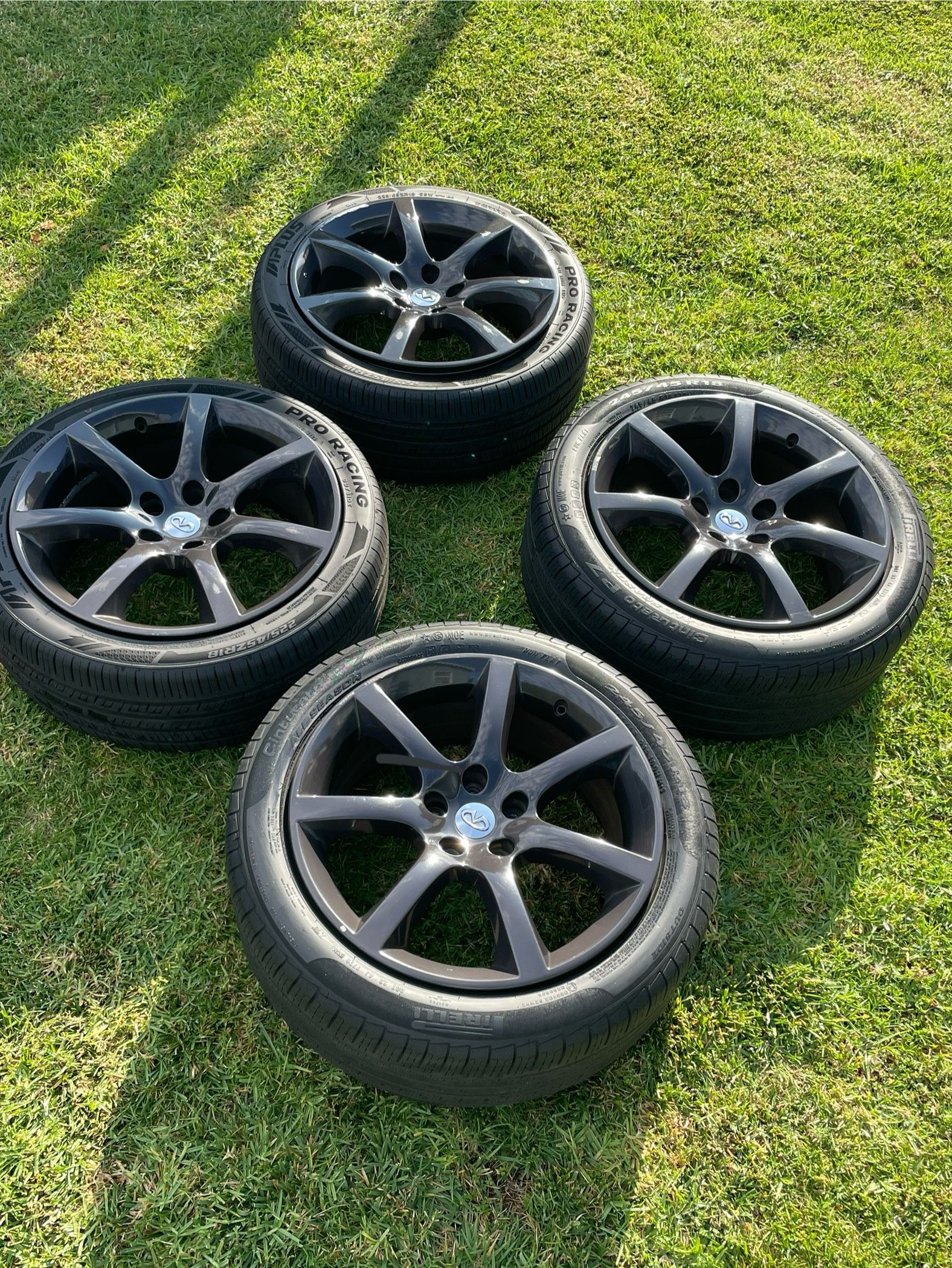 18x8 Infiniti G35 Wheels 5x114 Powder Coated 18 Inch Rims