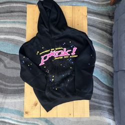 Sp5der Pink & Black Hoodie - Authentic - 90$