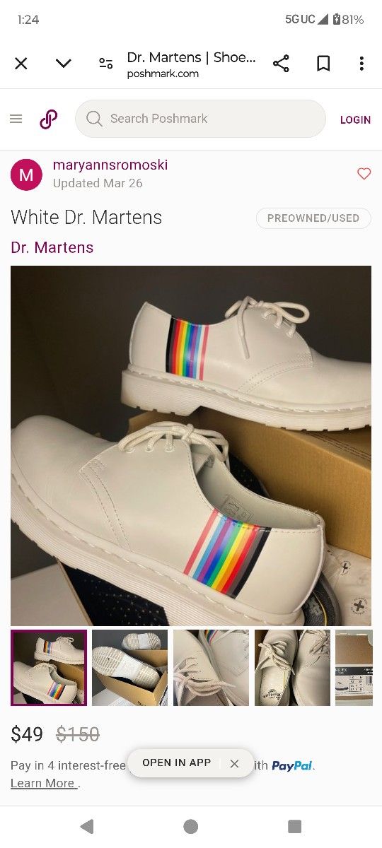 Doc Martin Platform Rainbow New