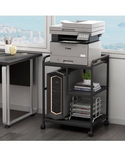 Printer Stand with Storage Shelf