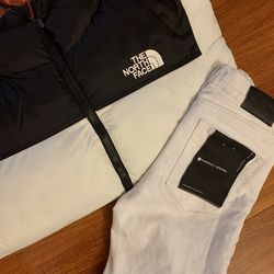 Northface & Purple jeans combo