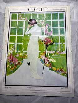 Vogue May 15, 1913 Cover – Summer Homes & Furnishings Vintage Fashion Art