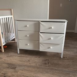 6 Drawer Dresser – White Storage Organizer