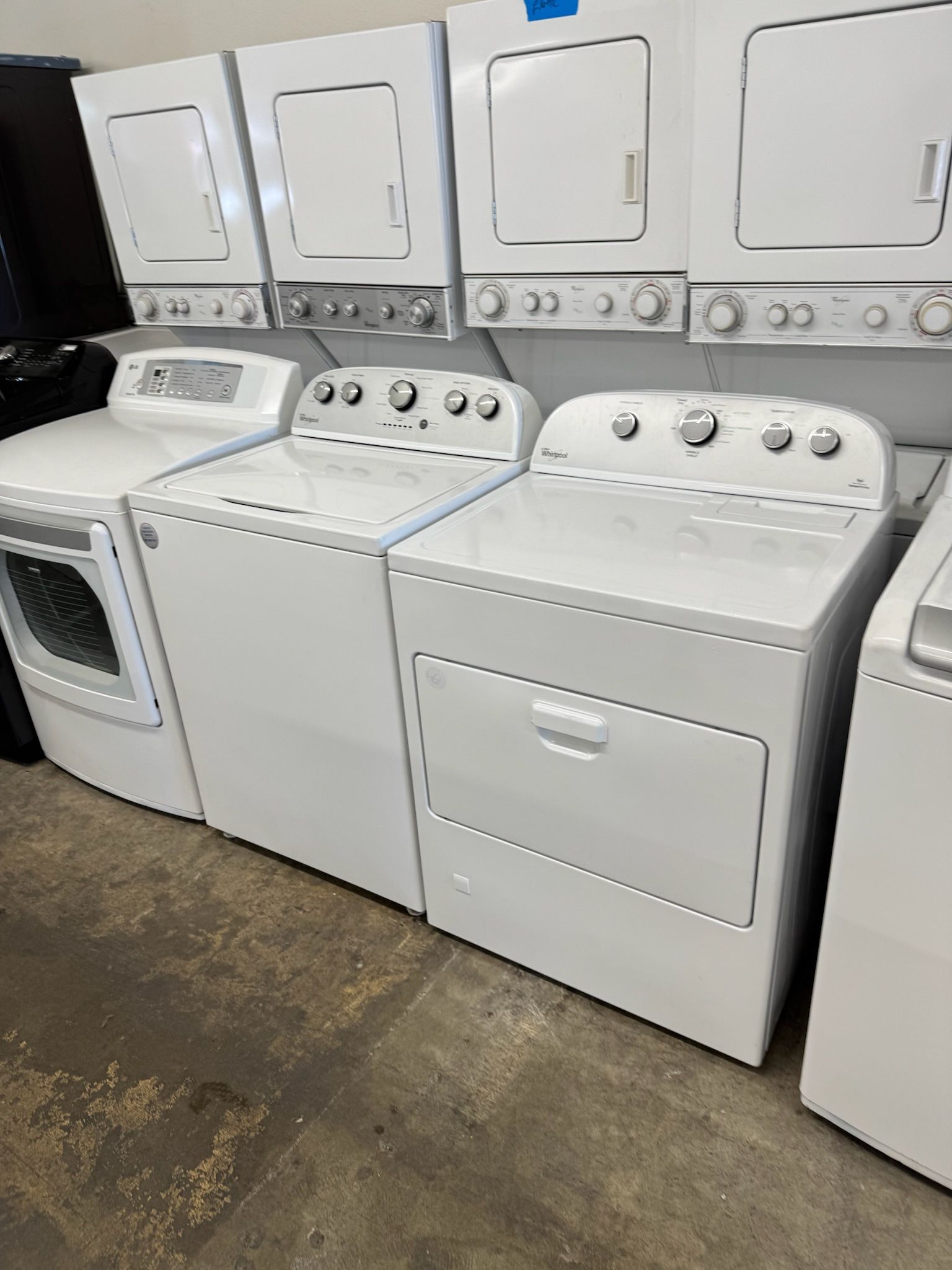 Used Whirlpool Washer and Gas Dryer Top Load Agitator