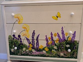 Antique dresser beautifully painted. C.F. Co