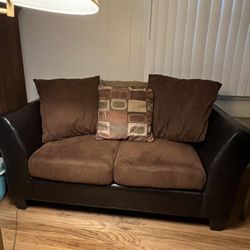 Chocolate Microfiber Sofa & Loveseat