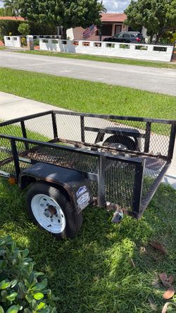 Single Axle Utility Trailer with Mesh Sides