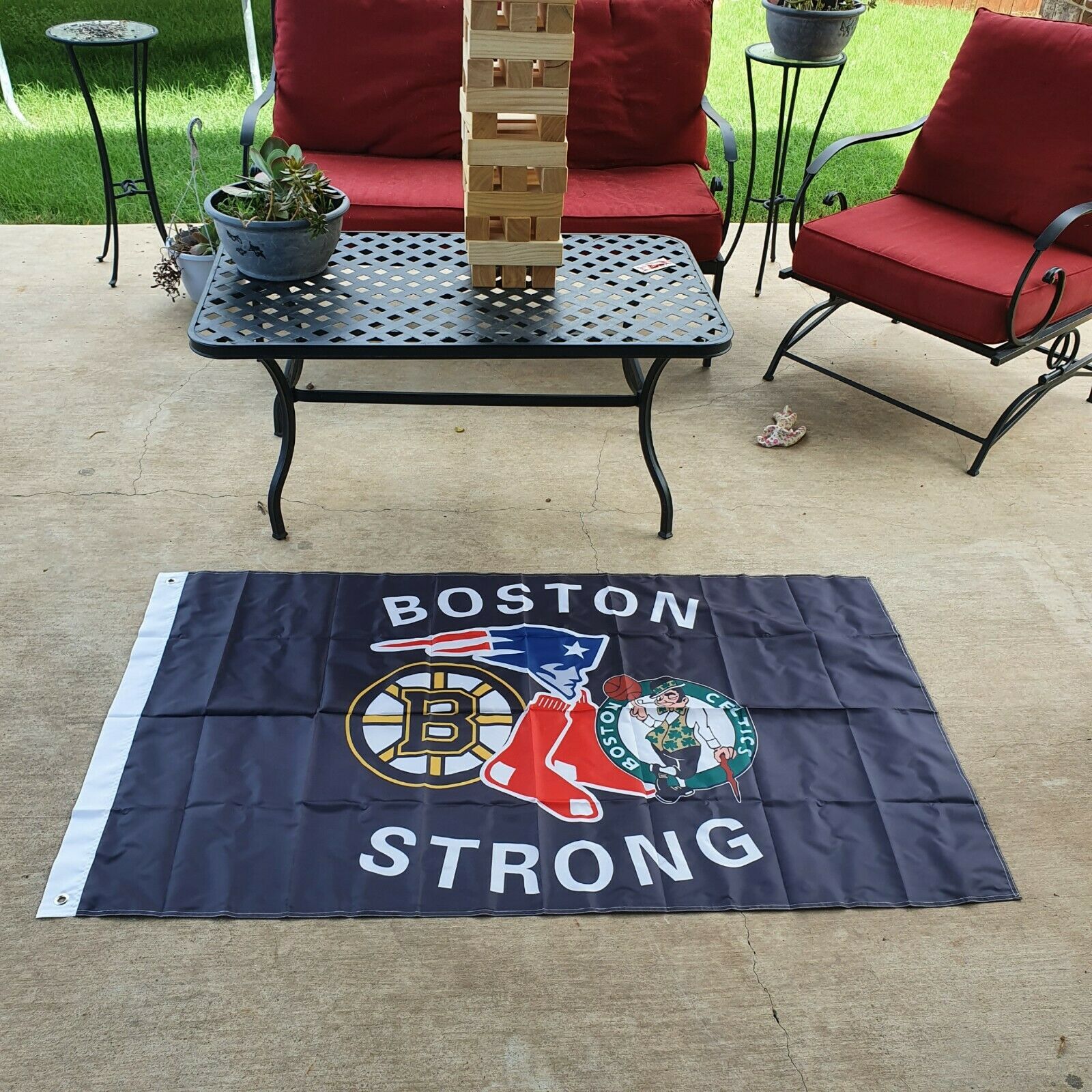 Boston Strong Patriots Celtics Red Sox Bruins Flag Banner New 3x5 Ft