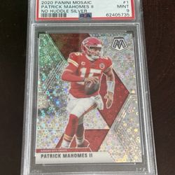 Patrick Mahomes 2020 Panini Mosaic No Huddle Silver Refractor
