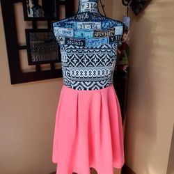 RUE 21 TRIBAL TOP & CORAL FLARE DRESS