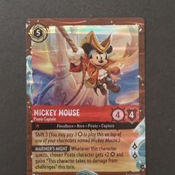 Disney Lorcana TCG Azurite Sea - Mickey Mouse Pirate Captain Foil Promo 13/P3 DCL Treasure
