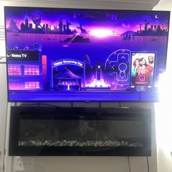 65 Inch Tv And Fire Place