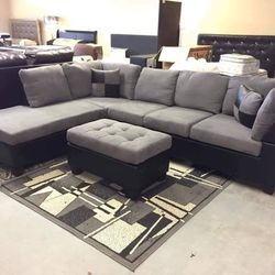 BRAND NEW SECTIONAL SOFA WITH OTTOMAN