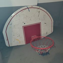 Old-school Basketball Backboard And Rim 