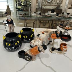 Lot Of 6 Yankee Candle Boney Bunch Halloween Candle Holders 