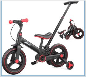 JMMD 6 in 1 Toddler Bike/Tricycle/Balance Bike with Push Handle