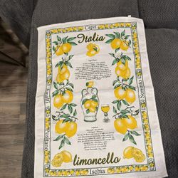 Limoncello Italian Cotton Tea Towel made in Italy