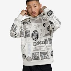 *NEW* Nike JORDAN ESSENTIALS PRINTED PULL OVER HOODIE SAIL (HM7254 133) XL