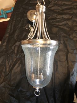 Seeded Glass Pendant light fixture