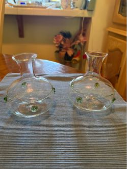 Set of 4 antique bud vases