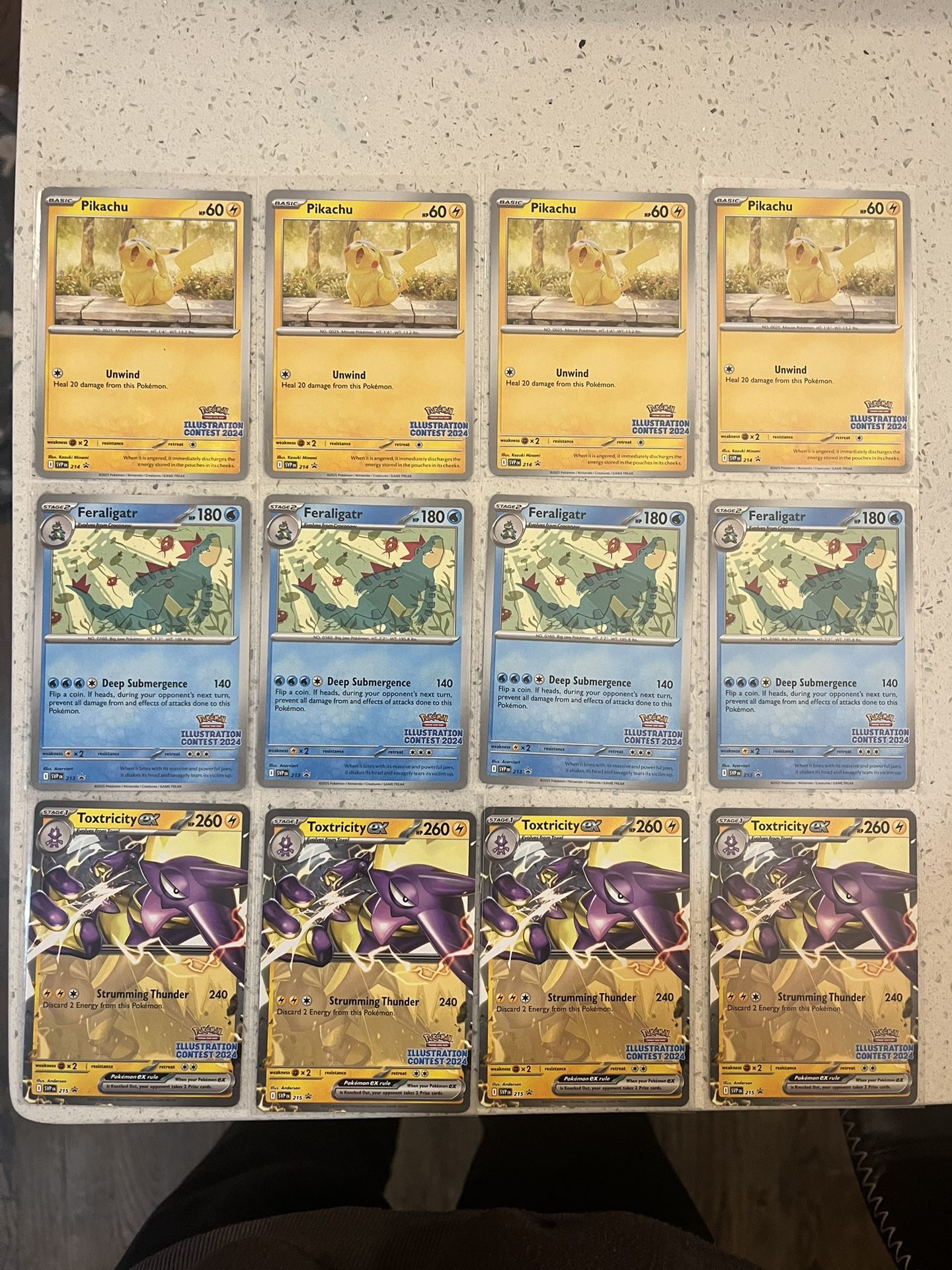 Pokemon Scarlet & Violet Promo Cards Pikachu 214 black star + feraligatr 213