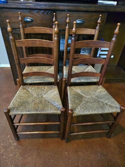 Laddedback Rush Seat Chairs