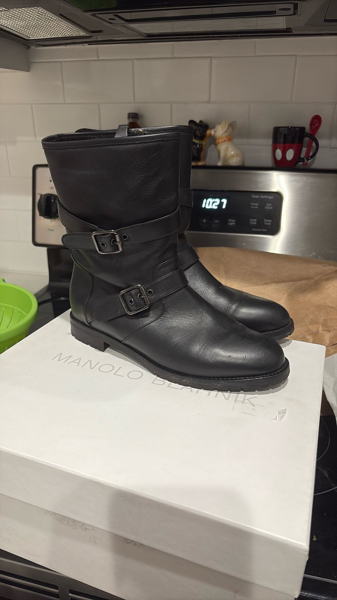 Manolo Blahnik Biker Boots 38.5/8.5