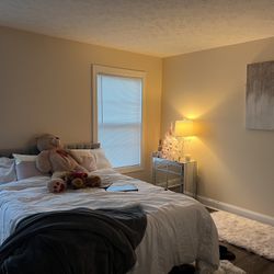 Queen Bed Set, Desk, and Dresser 