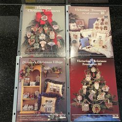 4 Vintage Douglas Designs Christmas Cross Stitch Patterns Vol 25 28 31 & 34