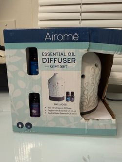 Essential oil diffuser gift set – willow diffuser with mint, rest, and relaxation
