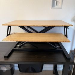 Bamboo Standing Desk Converter