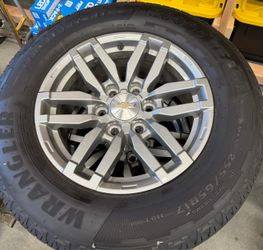 (4) - Chevy 17" Alloy Wheels w/ Goodyear Wrangler Tires