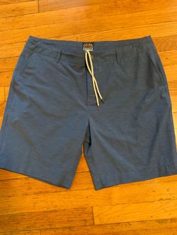 Faherty All Day Shorts Outdoor Beach Summer Drawstring Blue Men's 36(Fits 39x9)