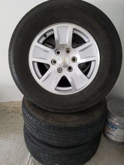 Bridgestone 255/70 R27" tire and rims need gone asap 500 obo