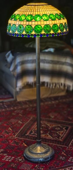 Tiffany Style Stained Glass Turtleback Floor Lamp