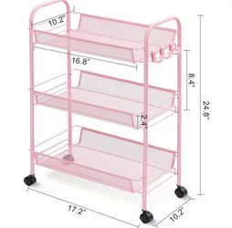 metal pink cart