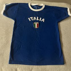 🇮🇹 Italia Soccer T-Shirt Blue – Men’s Size S