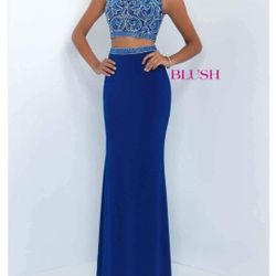 Sapphire Blue Prom Dress