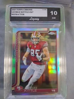 2025 topps  chrome George kittle graded 10