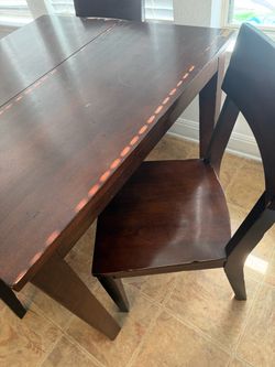 Solid Wood Table with Butterfly leaf