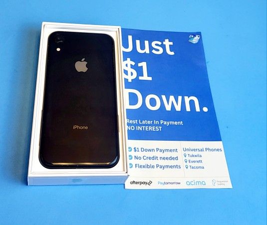 Apple Iphone XR 128gb Unlocked FREE Smartwach/ Headphones. Pay $1 Today Rest in payments. NO CREDIT NEEDED FINANCING