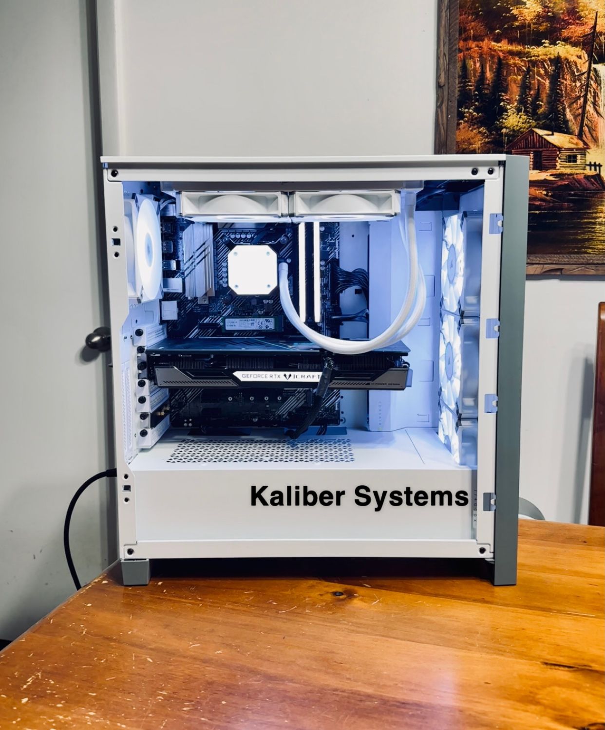 Custom White Gaming Computer with Intel i7, 3060 RTX Ti, 1TB NvME SSD